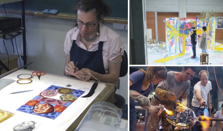 One-week workshop with a glass artist from overseas, held twice a year